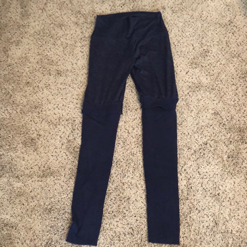 Aerie Play Navy Leggings With Leg-warmers